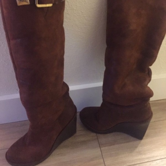 Michael Kors Suede/fur wedge boots - Picture 4 of 5